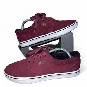 DVS Daewon Burgundy Suede Skate Shoes DVF0000187 Men's 9.5